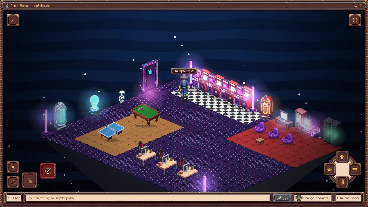 Inside there are arcade games and a pool table.